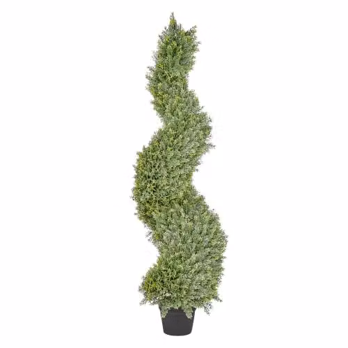 Beliani Pianta artificiale in vaso di plastica 126 cm
