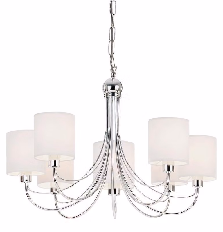 Lampada a sospensione PHANTOM cromata 7xE14x15W in metallo, dimensioni: 89,5x54,4x54,4 cm, IP20, Endon