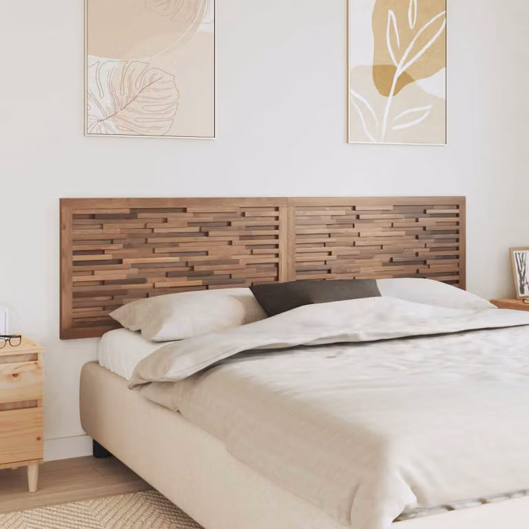 vidaXL Testiera del letto Naturale Legno di teak solido