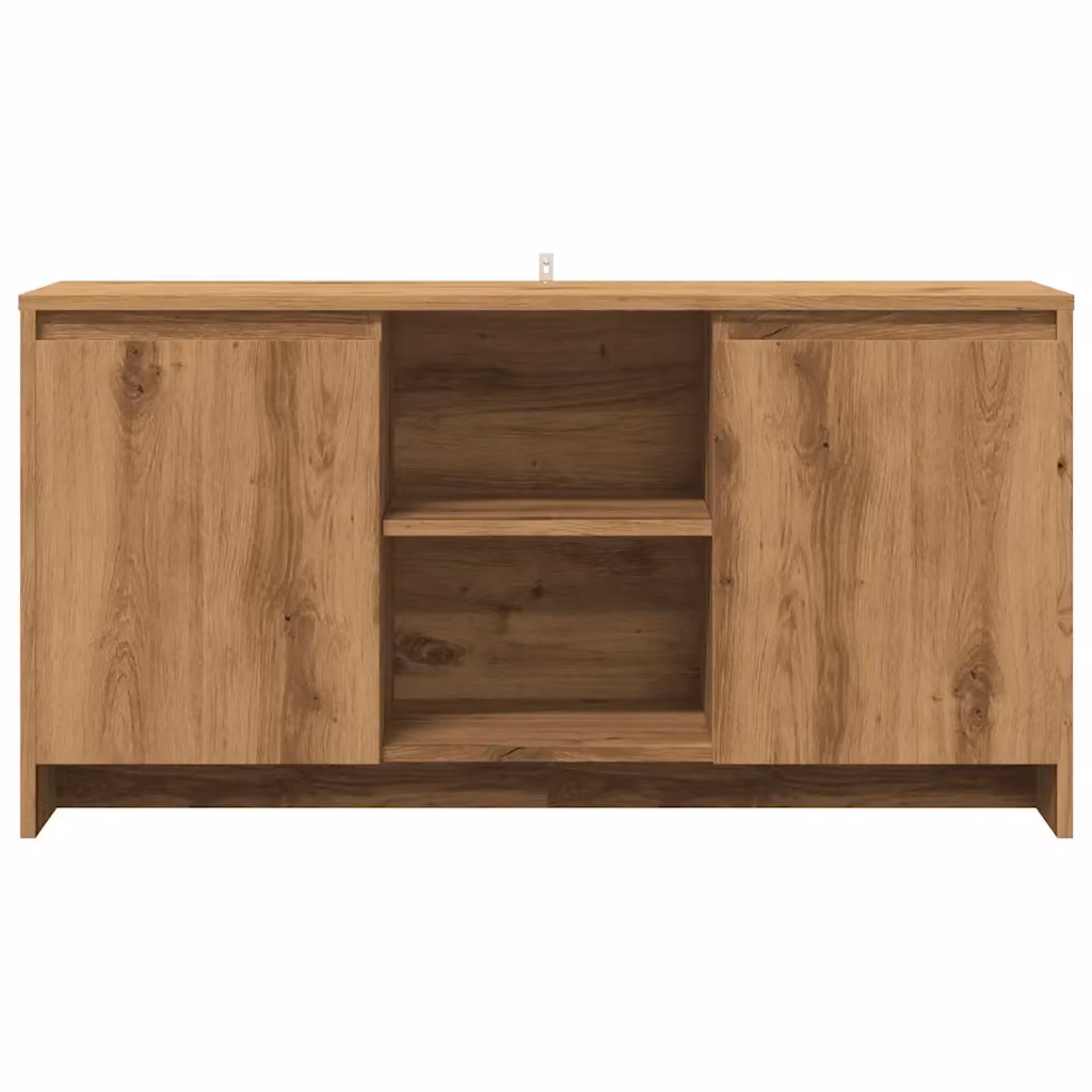 Mobile porta TV moderno in legno di rovere composito marrone con ampio spazio contenitivo L/P/H: 102 x 37 x 52 cm – 2