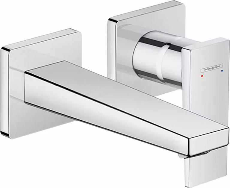 hansgrohe Mitigeur monocommande de lavabo encastré Metropol, béqu'ille, saillie 165 mm, montage mural, 32525000, 32525000
