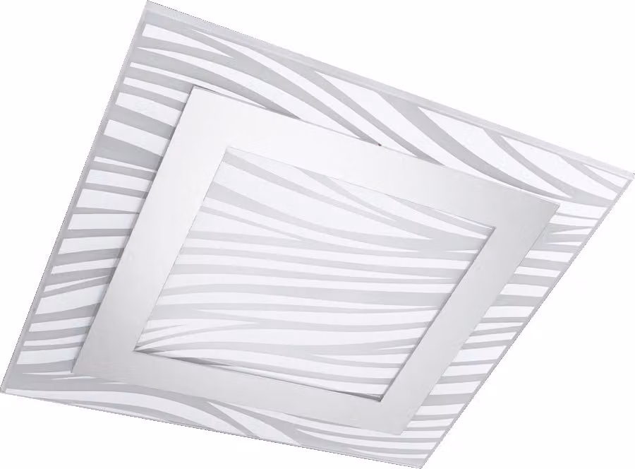 Plafoniera EPSYLON 2xE27/40W bianco cromo/opaco L:40cm H:7cm dimmerabile