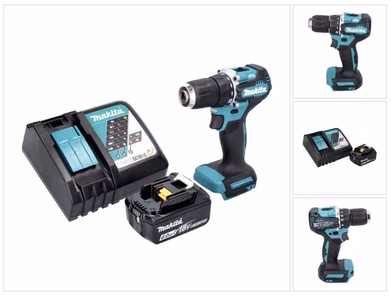 Trapano avvitatore a batteria Makita DDF 487 RG1 18 V 40 Nm brushless + 1x batteria ricaricabile 6,0 Ah + caricabatterie