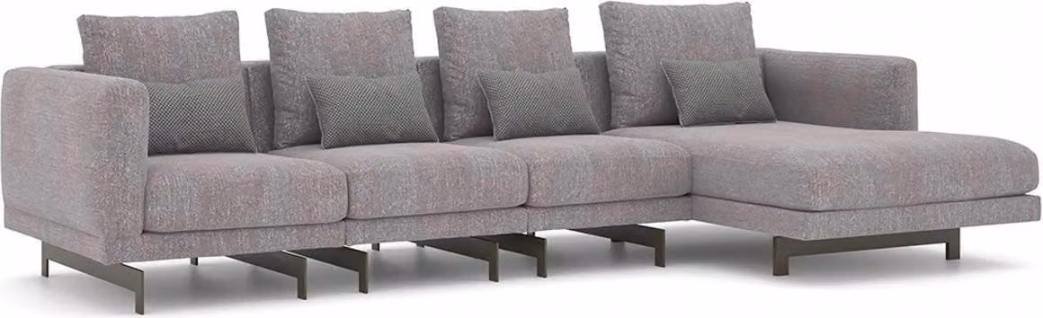 Ecksofa L-Form Relax Wohnzimmer Grau Eck Garnitur Polstersofa Möbel
