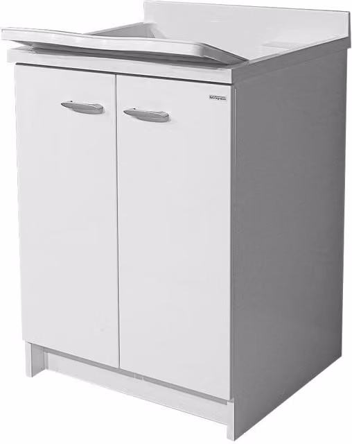 Mobile Lavatoio 60x60x85cm 2 Ante Asse in Termoplastico Montegrappa Marella Bianco con Cesto