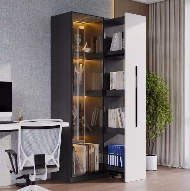 Vetrina con LED e vano laterale 70×40×160 cm