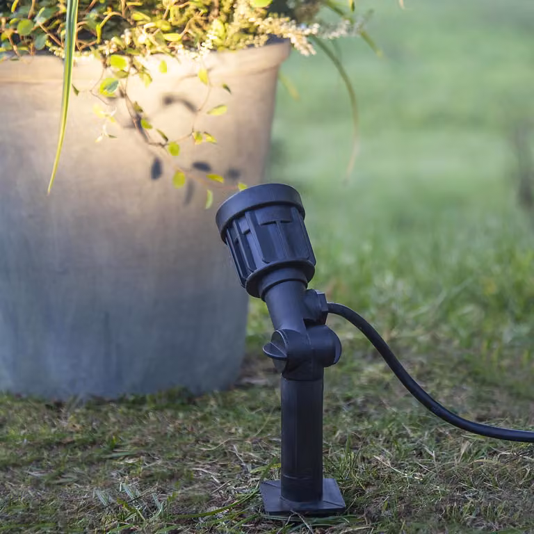 Spot LED da giardino Faretto LED da esterno Funzionamento a rete nero IP65 H 19cm