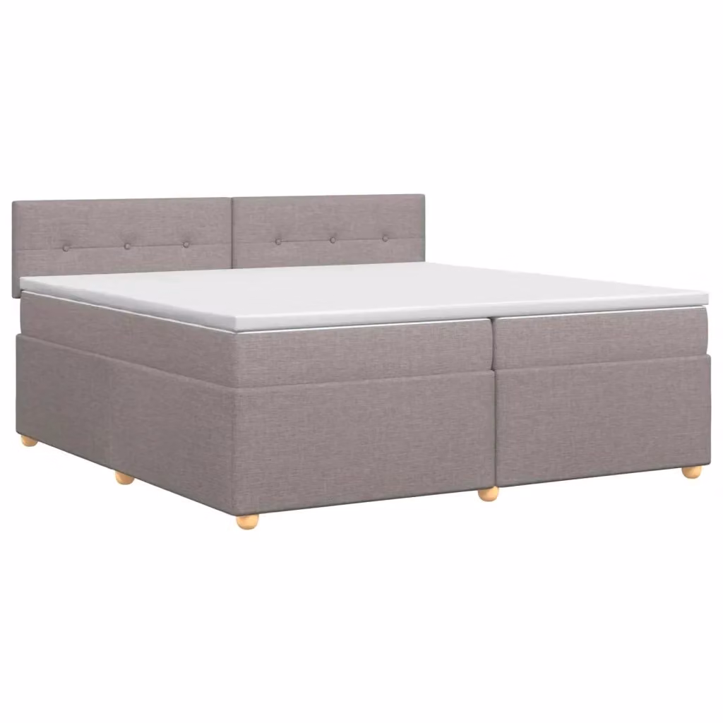 Letto box spring con materasso ibrido vidaXL color tortora L/P/H: 200 x 200 x 88 cm – 2