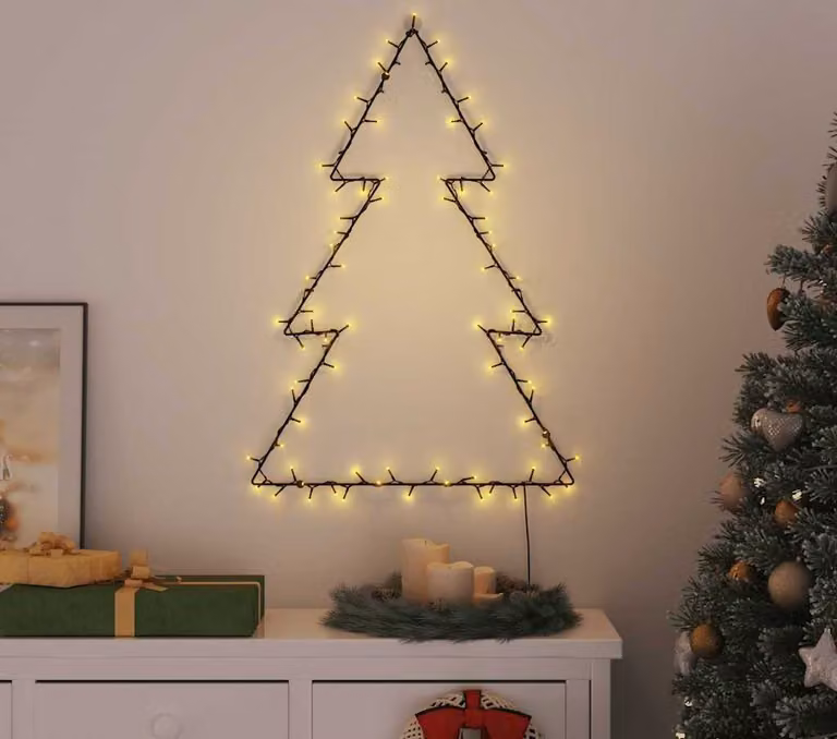Luci di Natale Albero di Natale Silhouette 115 LED Bianco Caldo