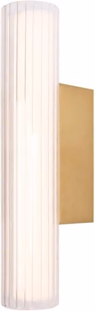 Applique Maxlight FAYETTE oro, luce LED 6W 3000K IP44 per bagno e soggiorno, diametro 31 cm
