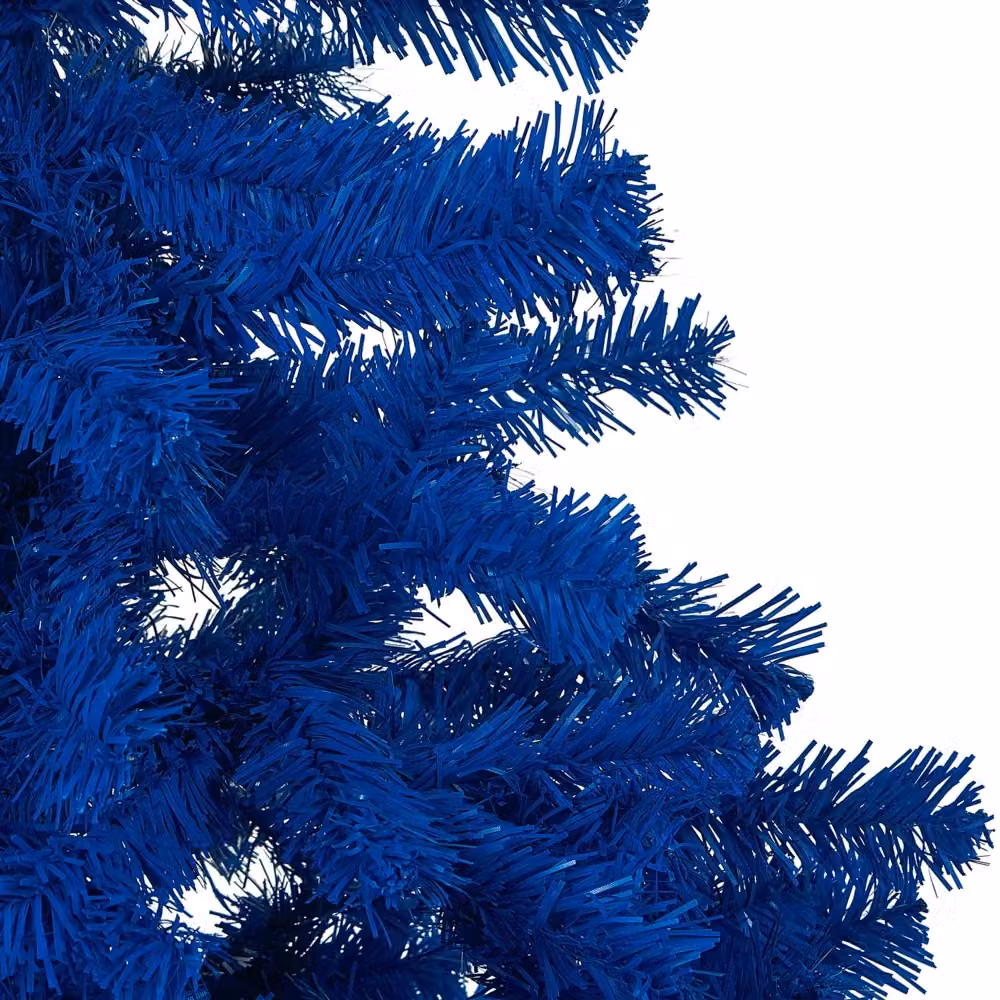 Albero di Natale artificiale Beliani blu in PVC con base in metallo, Altezza: 210 cm – 2