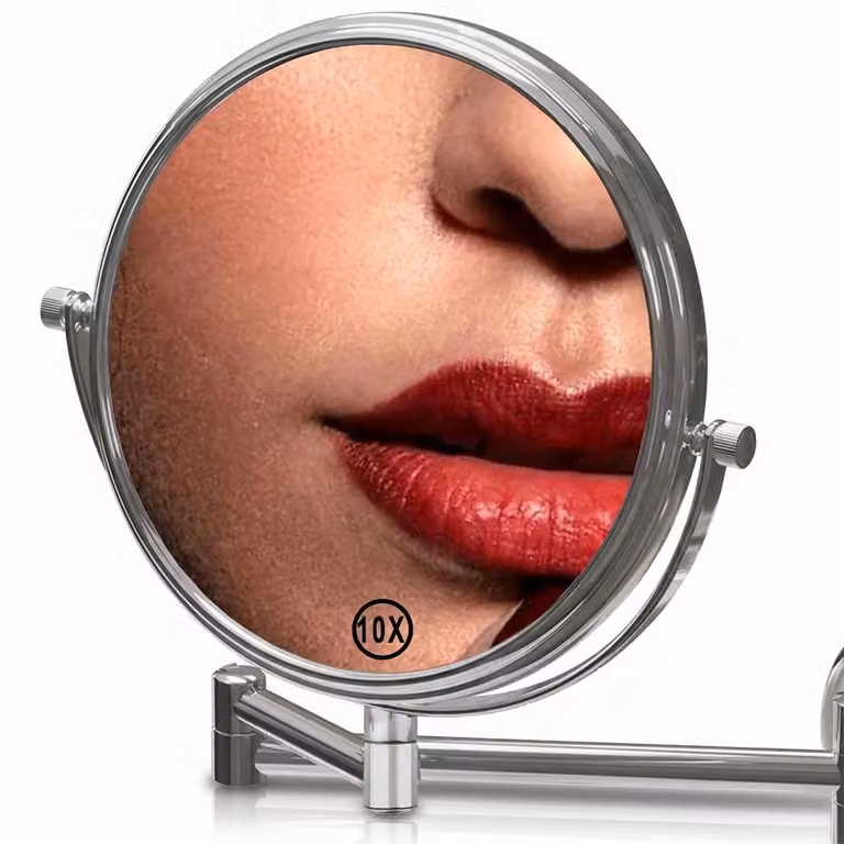 10x specchio cosmetico specchio da parete specchio per il trucco specchio ingrandimento bagno 20cm