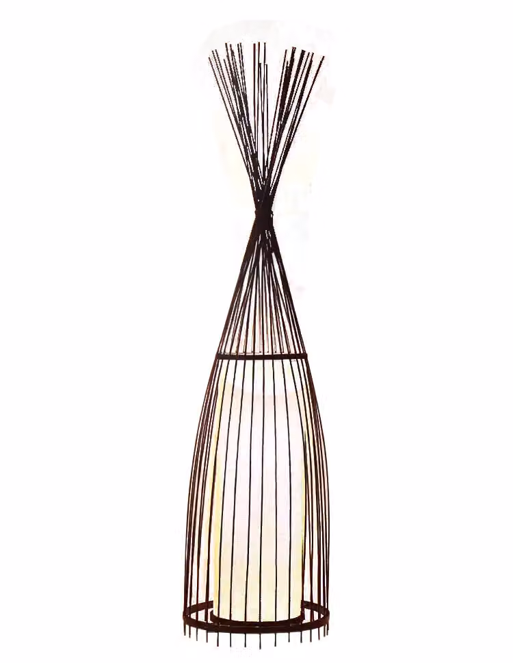 Lampada da terra in bambù di Asianliving - James W40xD40xH150cm