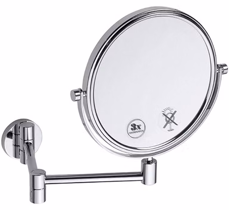 Specchio cosmetico Bemeta Omega 238 x 255 x 465 mm, da appendere, cromato.