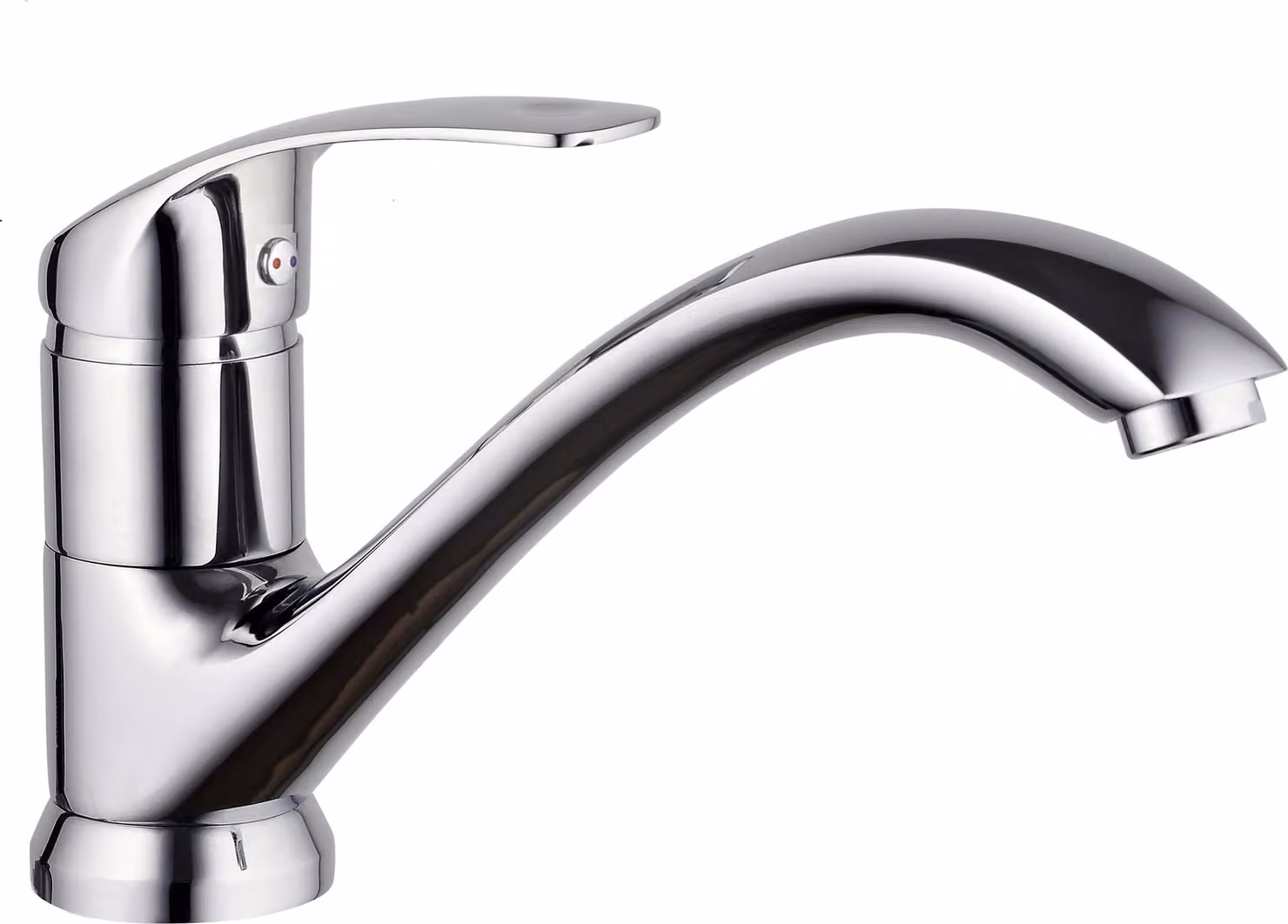 rubinetto da cucina eisl RIMINI, rubinetto da cucina orientabile a 360°, miscelatore da cucina, miscelatore per lavello in cromo