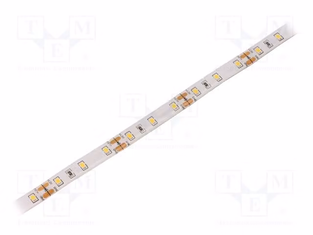1 striscia LED, tipo B, 60 LED/metro, grado di protezione IP65, 12V, luce calda, chip 2835, larghezza 10mm, 12W/metro, modello HH-S60F010-2835-12, colore bianco caldo