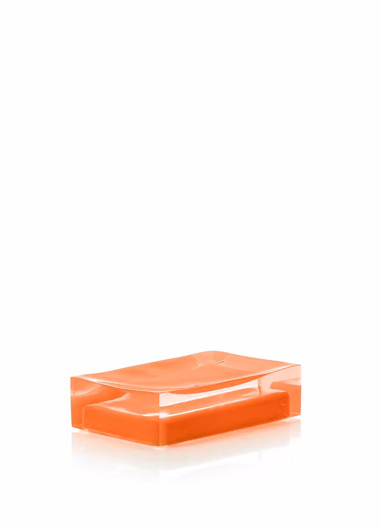 Portasapone d'appoggio in resina RA11 Gedy serie RAINBOW Arancio