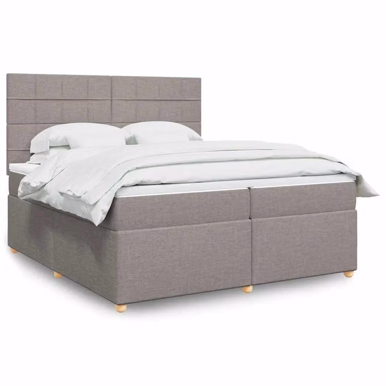 vidaXL Letto Ibrido con Materasso e Struttura Imbottita in Tessuto, L/P: 200 x 200 cm