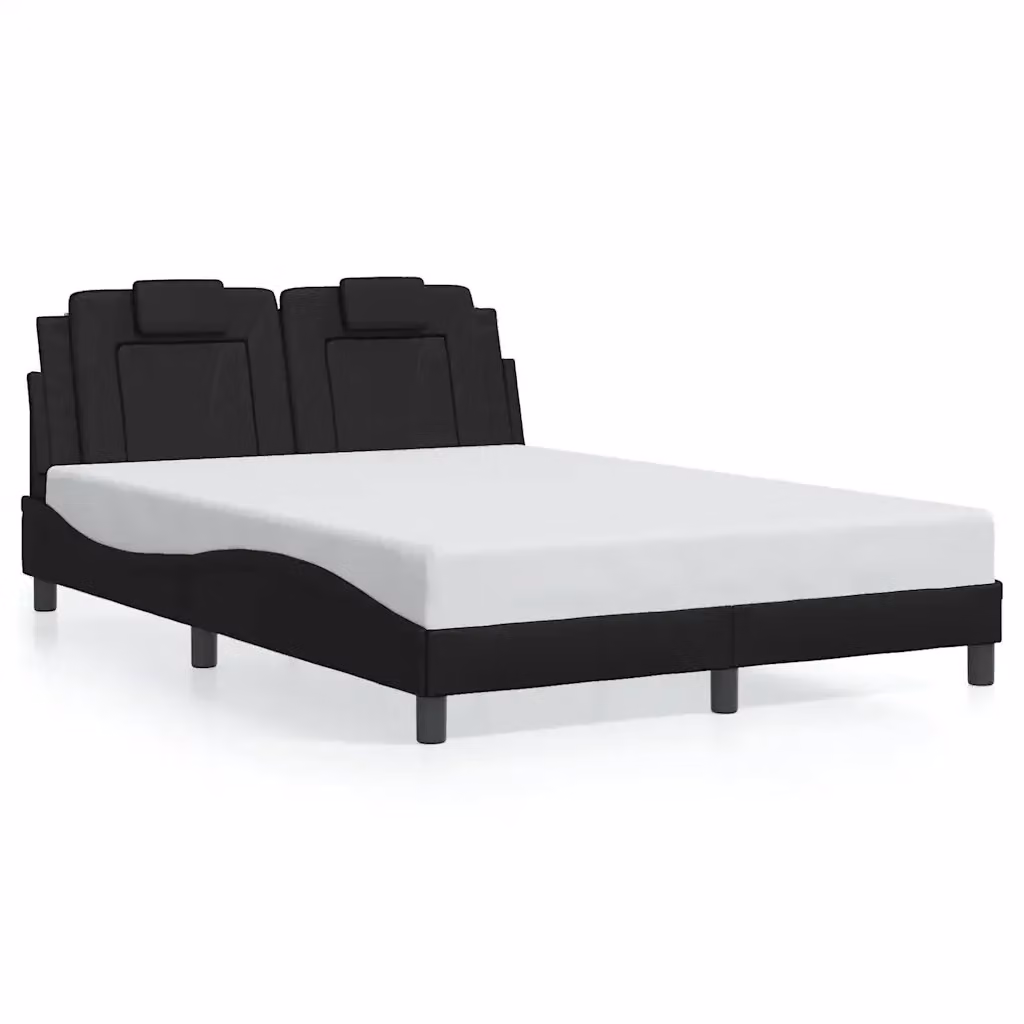 Giroletto Viana vidaXL in similpelle nero, L 140 x P 200 cm – 2