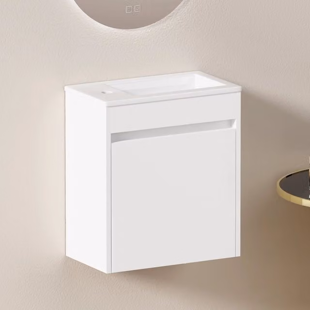 Armadietto Bagno 46 cm ¨C MINIMAL ¨C Bianco, 1 Anta, Salvaspazio