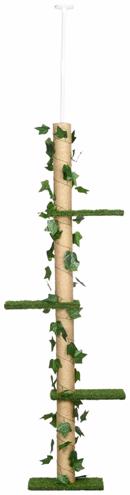Tiragraffi PawHut, tiragraffi per gatti a tutta altezza, 202-242 cm, regolabile in altezza