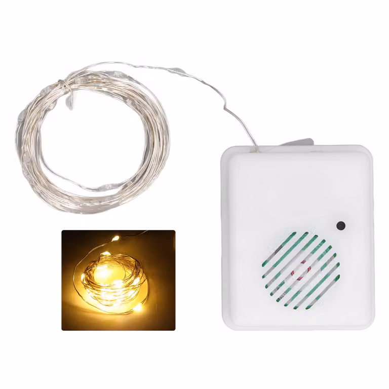 Luci decorative natalizie con musica, luci fiabesche per terrazza, giardino, decorazione per interni ed esterni, albero di Natale, feste, 3 m