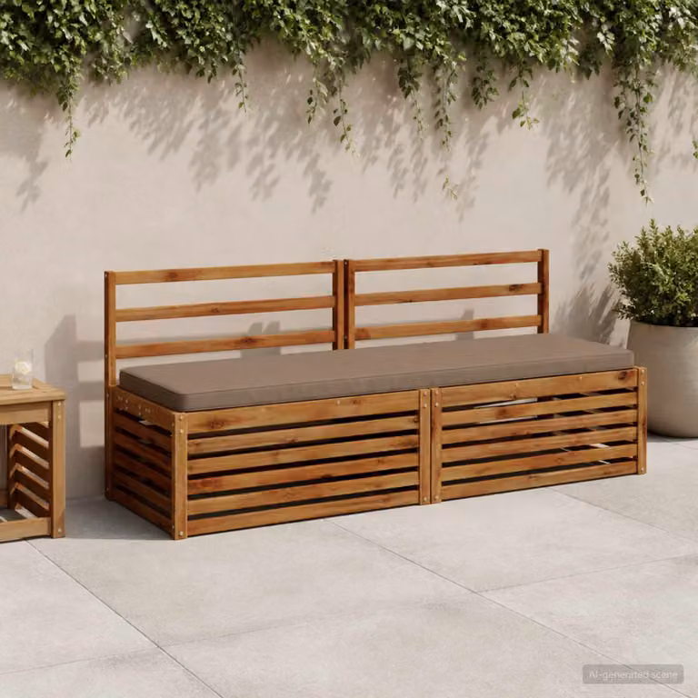Cuscino per Panchina vidaXL VUGHT in Poliestere, Colore Tortora, con Rivestimento Lavabile e Resistente ai Raggi UV
