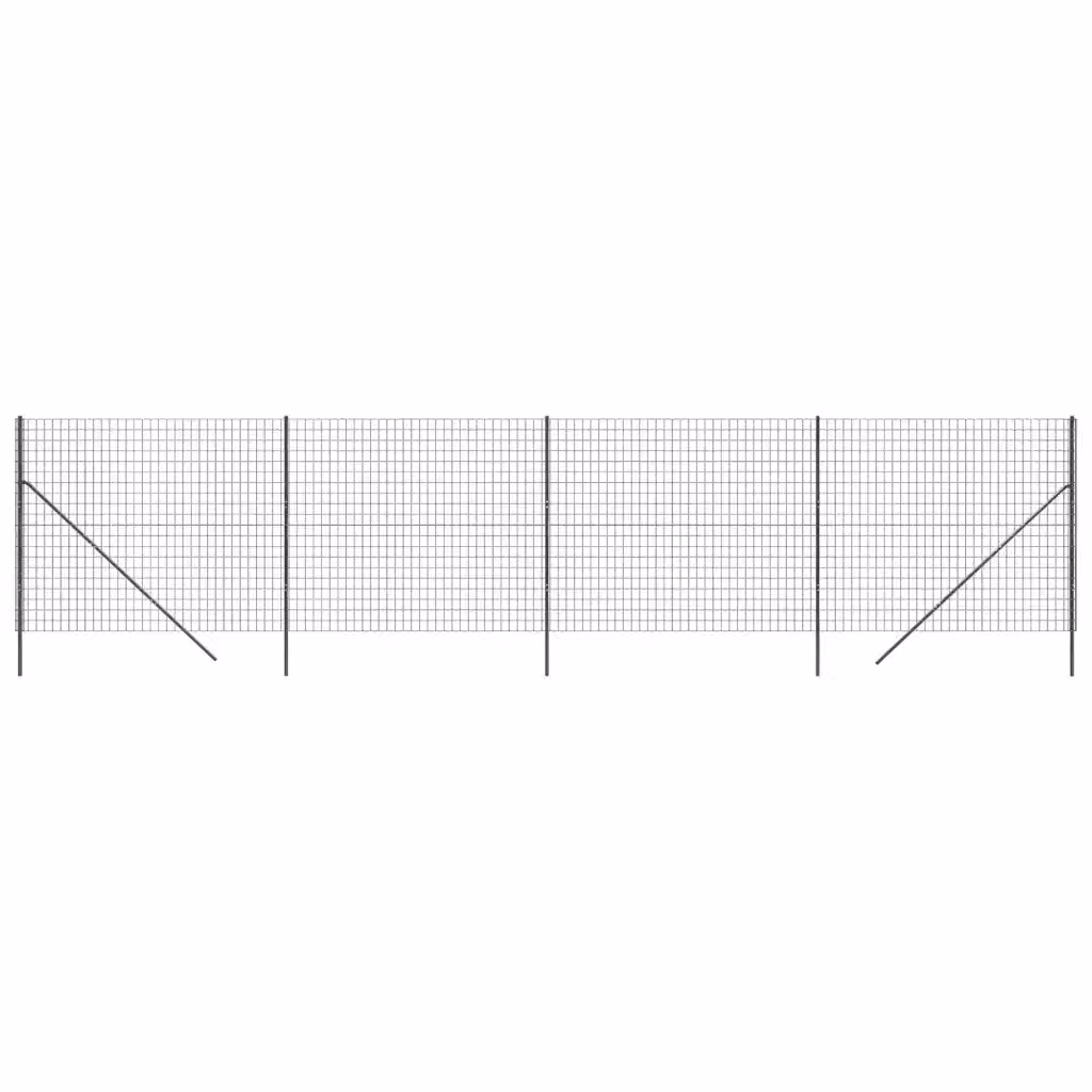 Recinzione in acciaio zincato rivestito in PVC vidaXL colore antracite L: 10 m, H: 1,6 m – 2
