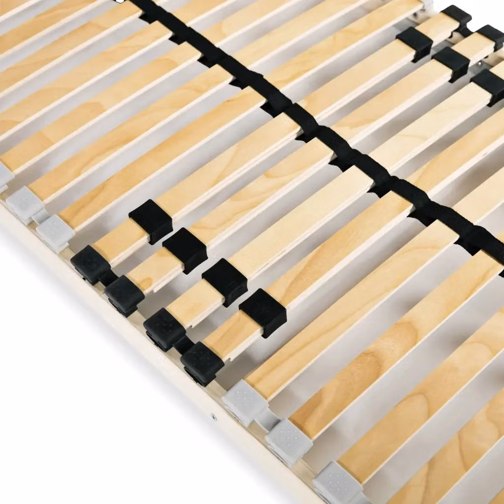 Set di 2 Reti a Doghe vidaXL in Legno con 7 Zone di Supporto e 28 Doghe, L: 80 cm, P: 200 cm – 2