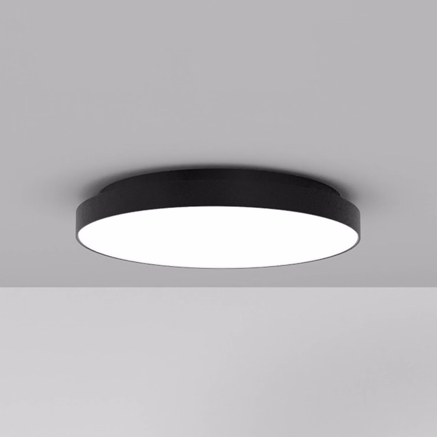Rotaliana Plafoniera di design Venere W2, Nero, Soggiorno / Sala da pranzo, Alluminio, Design, Plafoniera