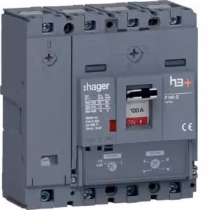 Interruttore di potenza Hager h3+P160 TM 4x100 A 70 kA HES101DC