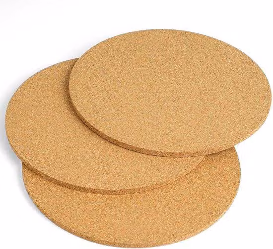 Sottopiatti in Vetroceramica, forma rotonda - diametro 19 cm - resistenti al calore, adatti per pentole e ciotole - spessore 1 cm - colore naturale - confezione da 3 pezzi