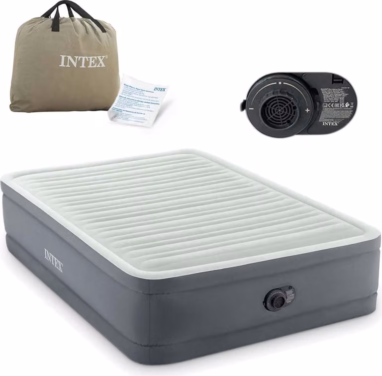 Letto ad aria Intex Deluxe con pompa Fibretech Incl