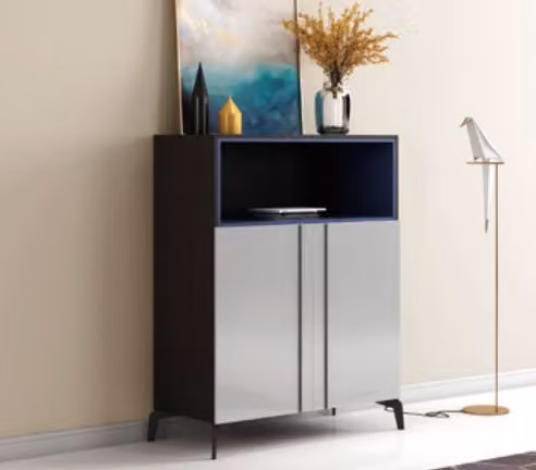 Design Kommode Anrichte Side Lowboard Schrank Regal Luxus Wohn Zimmer Holz