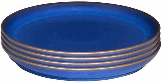 Tavolo da Caffè Imperiale Blu, resistente al lavastoviglie, resistente al microonde, 26 cm, Coupé Blu in ceramica, resistente a crepe e fratture, grandi piatti