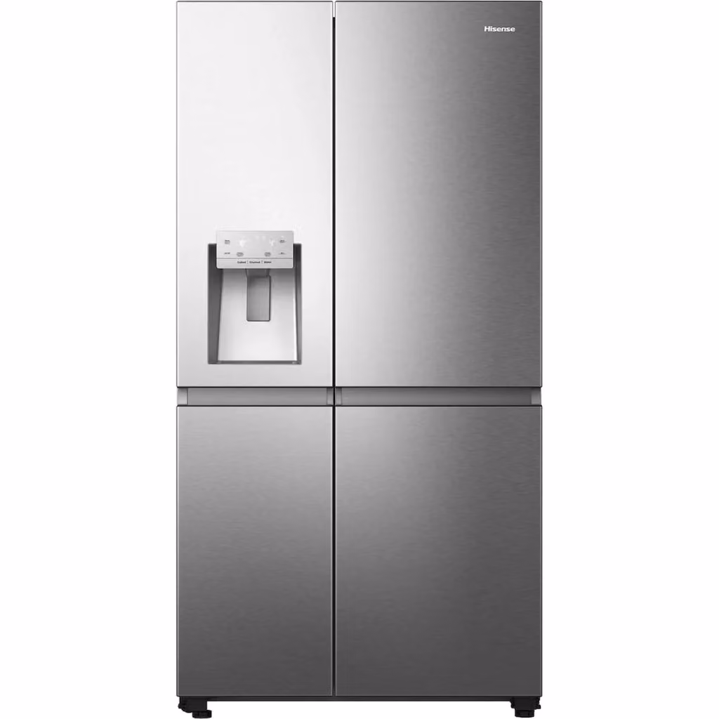 Hisense frigorifero side by side RS818N4TIE argento, capacità 632 l, classe energetica E, con dispenser acqua e ghiaccio, tecnologia No Frost e controllo WiFi – 2