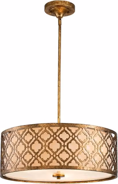 Lampadario Contemporaneo Arabella Acciaio Oro Anticato 3 Luci E27