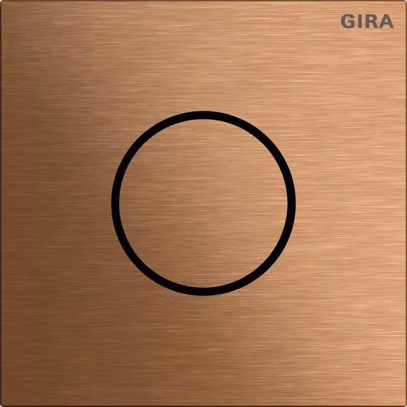 GIRA System 106, modulo pulsante di chiamata, bronzo, GIRA, alluminio, metallo, acciaio inossidabile, da parete, IP54