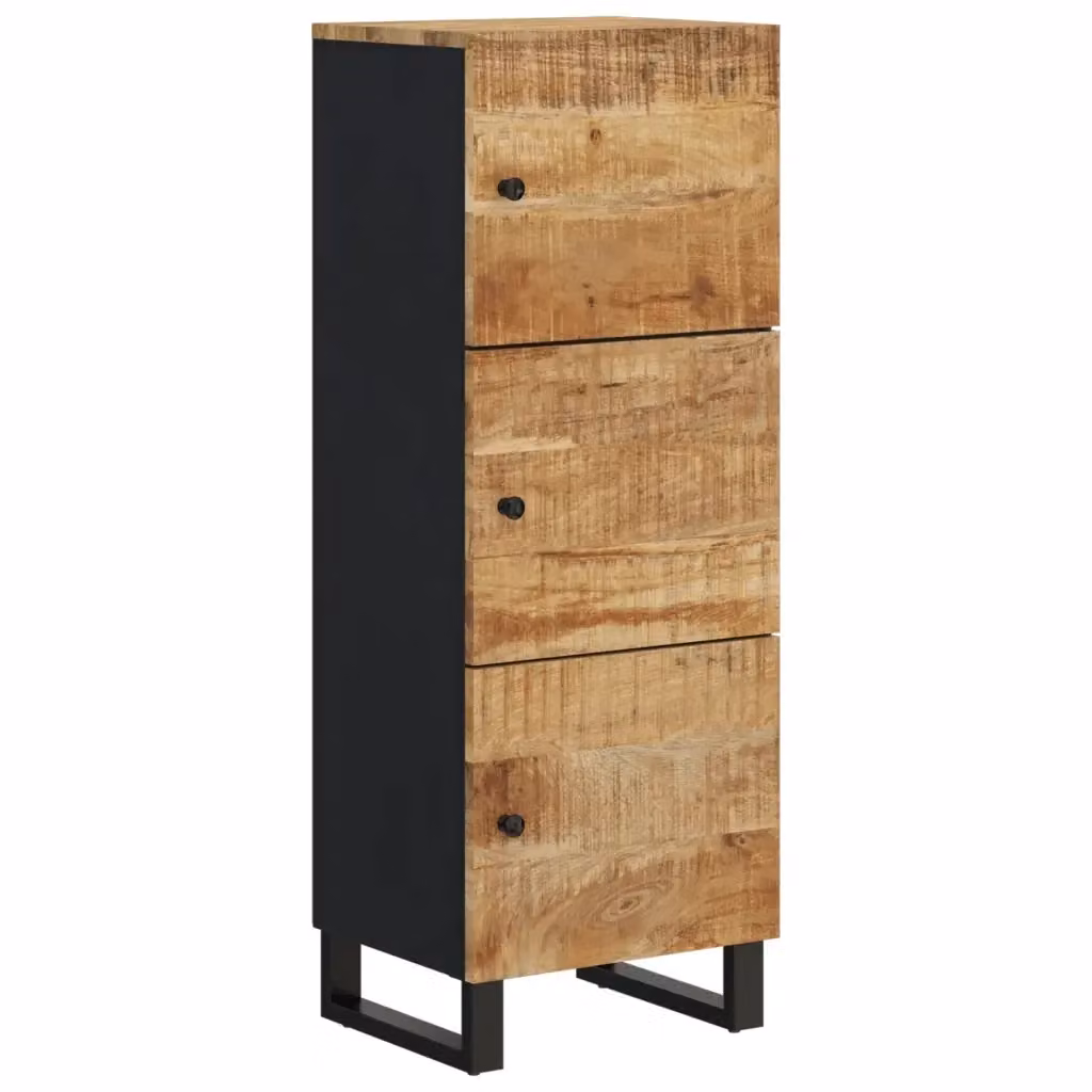 Credenza con 3 Ante in Legno di Mango e Ferro Stile Industrial vidaXL L/P/H: 40 x 33 x 110 cm – 2