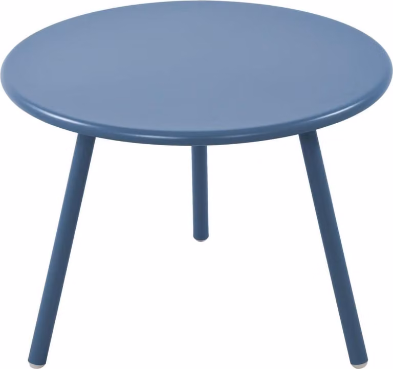 Tavolo da salotto resistente alle intemperie - tavolino - design in acciaio inox, per uso interno ed esterno | Colore: blu