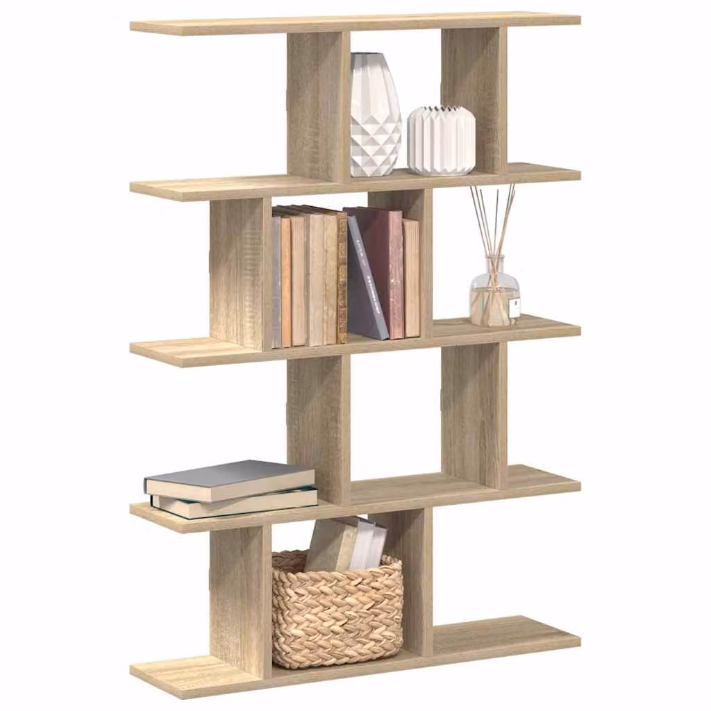 vidaXL Mensola a Cubo da Muro con 12 Scomparti in MDF Rovere Sonoma Marrone