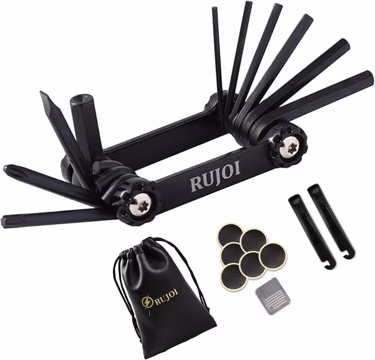 Multitool per bicicletta con rivettatore per catena, 7 chiavi a Esagono, attacco Torx, cacciaviti, adatto per mountain bike e bici da corsa
