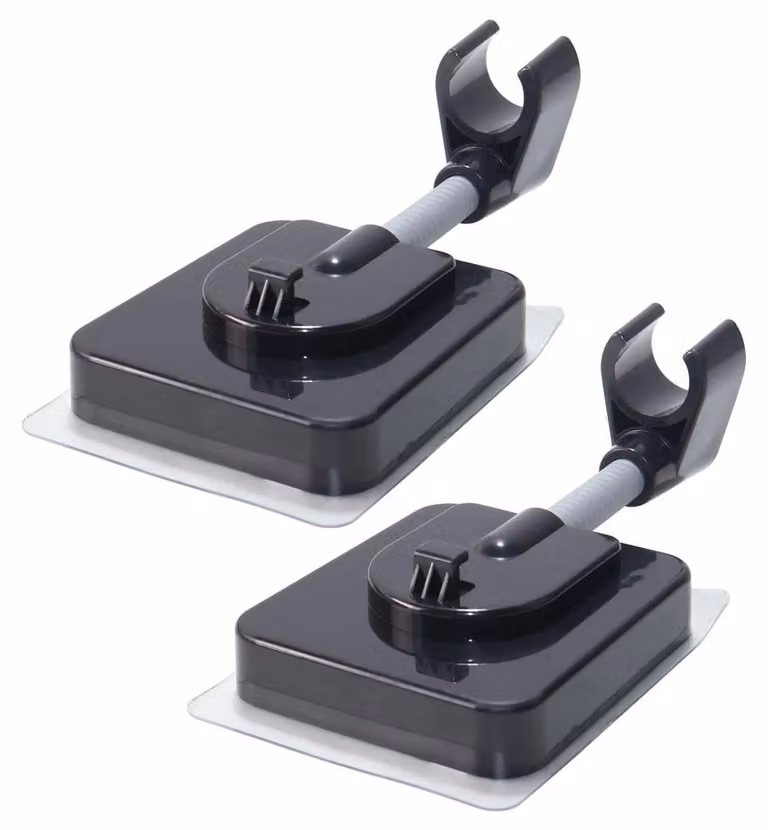 Supporti regolabili per soffione doccia - Set da 2 - Neri