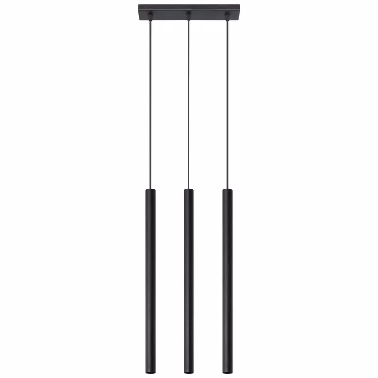 Lampada a sospensione PASTELO 3 nero 3xG9 8W acciaio 90x5x30cm Sollux Lighting