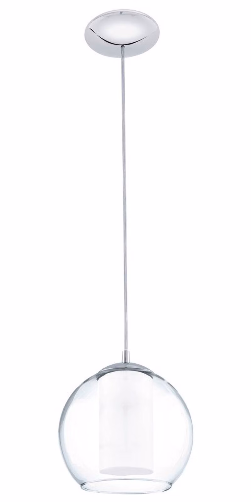 Eglo 92761 Lampada a sospensione Bolsano Ø 20cm bianco chiaro cromo