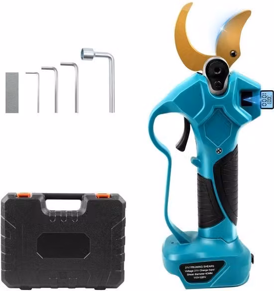 Snoeiscafo elettrico a batteria 18V - Ideale per alberi e frutteti - Profondità di taglio 65 mm - Leggero e duraturo - Per una potatura rapida e efficiente