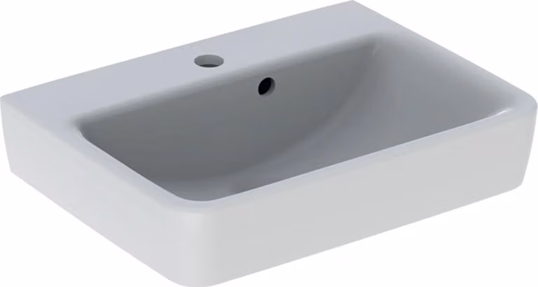 Geberit Renova Plan, lave-mains, 50x38 cm, 1 trou pour robinet, avec trop-plein, 501628, 501.628.00.1, 501.628.00.1