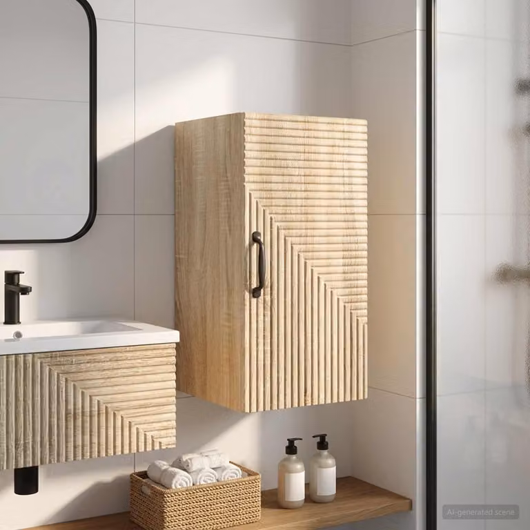 Armadio da bagno a muro vidaXL HAARLEM Rovere Sonoma, L 30 cm x P 31 cm x H 59 cm