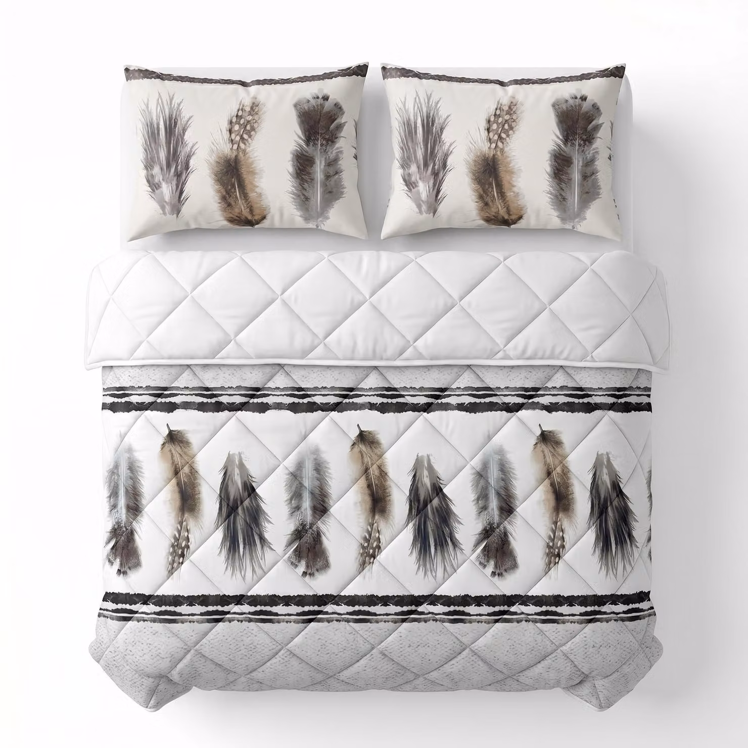 Sleeptime, coperta trapuntata "Lazy", colore sabbia, 200 x 200 cm, con federe