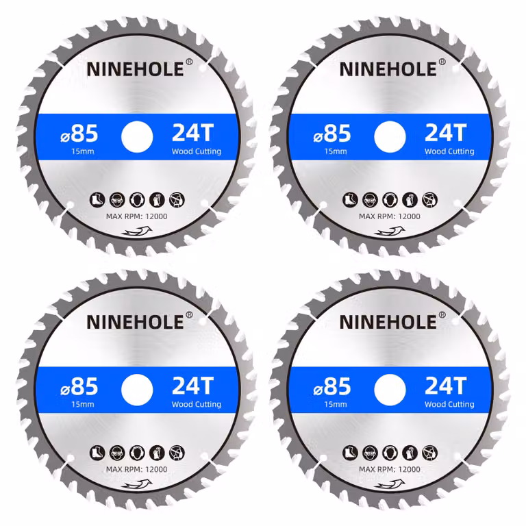 4 lame per sega circolare, 85 x 15 mm, 24 denti